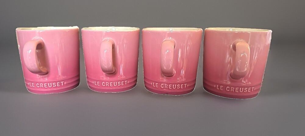 4 Le Creuset London Coffee Mug 350ml Rose Quartz Pink NEW with Tags Stoneware
